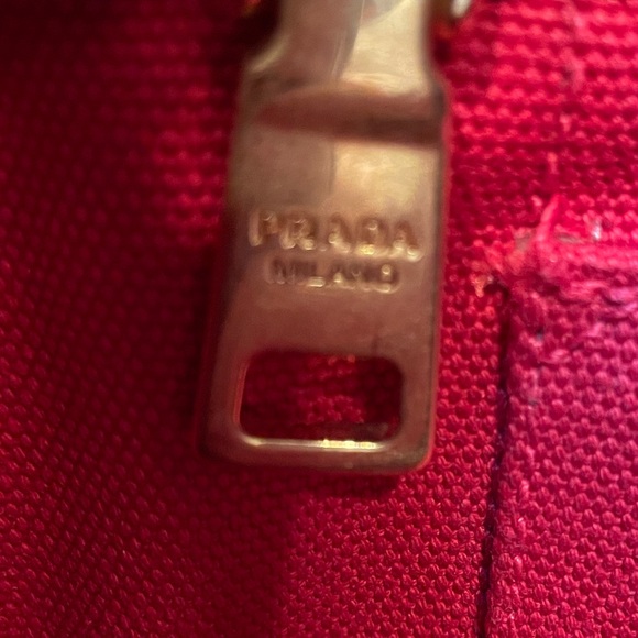 Prada Canapa Mini Canvas Red Tote- excellent condition - Picture 12 of 16